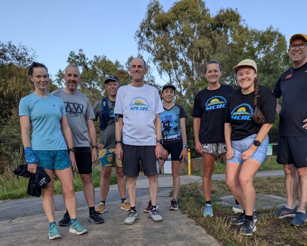 Merri Creek Running Club members after enjoying a social Merri Monday run by the creek